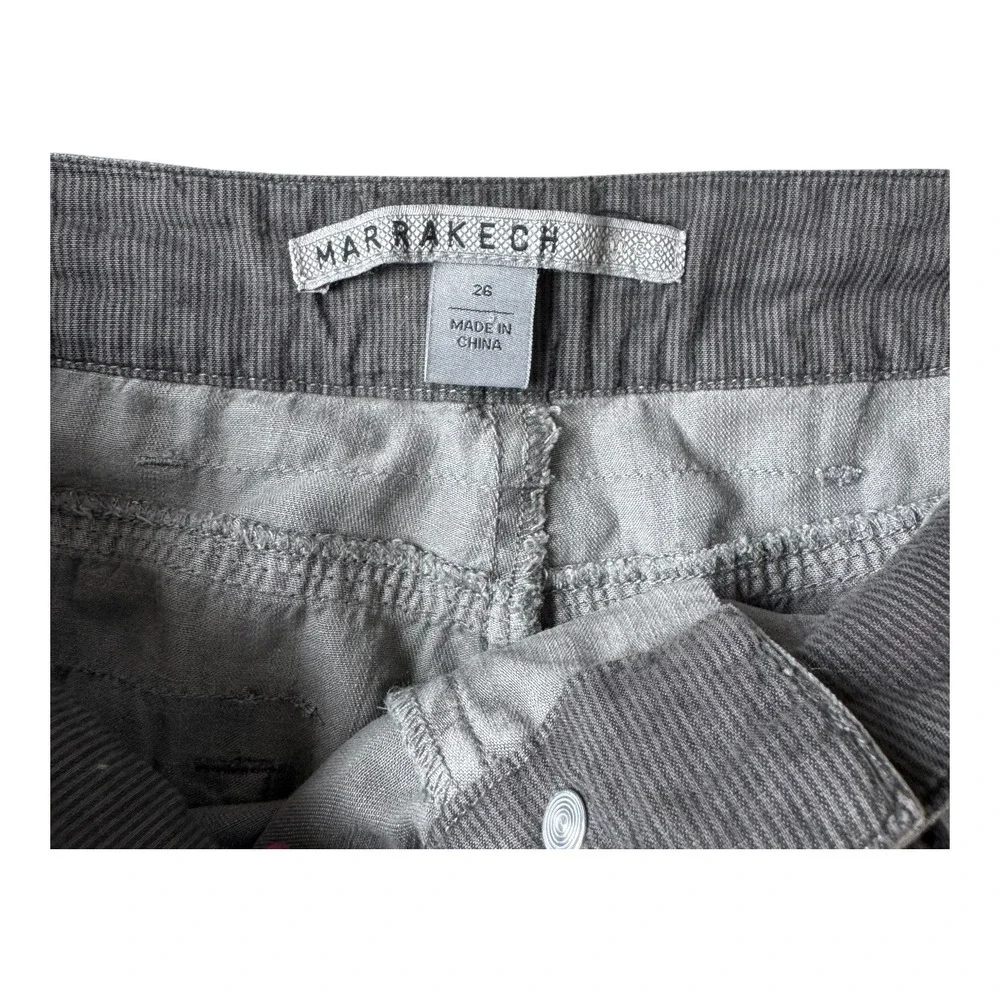 Anthropologie Marrakech Gray Utility Cargo Pants 26 Brooklyn Lyocell Grunge Chic - Picture 3 of 7